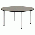 TABLE MALIBU Ø 120 T3 4P STRA ANTIB GRIS U727/NOIR BLC 9016