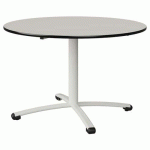 TABLE MALIBU Ø 120 T6 PC ST ANTIB BLC SEL W911/NOIR BLC 9016