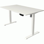 BUREAU RÉGLABLE MOVE 1 - PIÈTEMENT BLANC - 140X80 CM - BLANC - KERKMANN