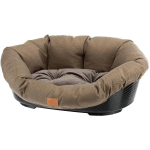 FERPLAST - SOFA' TWEED NICHE EN PLASTIQUE POUR CHIENS ET CHATS AVEC DOUBLURE REMBOURRÉE. DIVERSES MESURES.. VARIANTE 2 - MESURES: 52 X 39 X H 21 CM