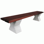 LA BANQUETTE BOIS/BÉTON COUDRAY RÉSINEUX NATUREL - MANUTAN COLLECTIVITÉS