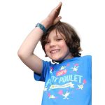 MONSIEUR POULET T-SHIRT ENFANT PETIT POULET BLEU ROI TEE-SHIRT JUNIOR