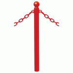POTELET PROVINCE Ø76 MM CHAINES 2 ANNEAUX BOULE ROUGE 3020 - PROCITY