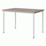 TABLE MALIBU 120X80 T6 4P STRA ALAISÉ GRIS U727/BLC 9016