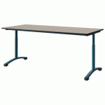 TABLE MALIBU 180X80 T3/T6 DL ST ACACIA/NOIR BLEU 5025 - MANUTAN EXPERT