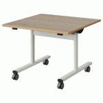 TABLE MALIBU RAB. 80X80 T3 DL STR ALAISÉ CHÊNE 1146/BLC 9016