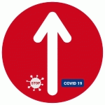 ADHÉSIFS DE SOL STOP COVID 19 - FLÈCHE DE CIRCULATION