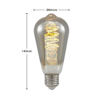 LUCANDE LED E27 ST64 4 W 1 800 K DIM TITANE X5