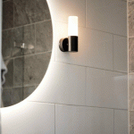 PR HOME APPLIQUE MURALE POUR SALLE DE BAIN BETA, NOIRE, IP44