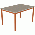 TABLE CARÉLIE 120X80 T5 STR POLY. ÉRABLE GOTL. BEIGE/PAPAYE - MOBIDECOR