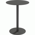 TABLE D'EXTÉRIEUR CROSS RONDE Ø80CM H110CM - PLATEAU NOIR - PAPERFLOW