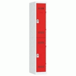 VESTIAIRE 1 COLONNE 300MM 2 CASES MORAILLON ROUGE - VINCO