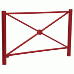 BARRIÈRE PROVINCE ROSACE 1.57 M INOX BROSSÉ ZINC ROUGE 3004 - PROCITY