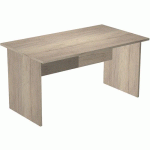 BUREAU DROIT PIEDS PANNEAUX FAST - 140 CM - CHÊNE - CHÊNE