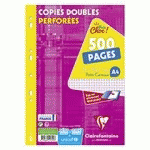 COPIES DOUBLES 500 PAGES PETITS CARREAUX A4 21 X 29,7 CM MÉTRIC CLAIREFONTAINE - PERFORÉES
