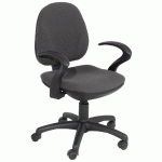 FAUTEUIL DE BUREAU AURORE CONTACT PERMANENT ACCOUDOIRS FIXES COLORIS GRIS - MANUTAN COLLECTIVITÉS