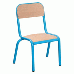 LOT DE 2 - LOT DE 2 CHAISES SCOLAIRES LUDO - TAILLE 1 - MATERNELLE PETITE SECTION - COULEUR VERNIS BLEU