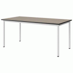 TABLE MALIBU 160X80 T5 4P STRA CHÊNE 1146/NOIR BLC 9016