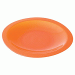 ASSIETTES PLATES POLYPROPYLÈNE Ø 26 CM - TRANSLUCIDE ORANGE - PLASTOREX