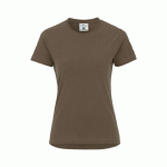 COTTOVER T-SHIRT COL ROND FEMME - CERTIFIÉ GOTS MARRON - TAILLE S