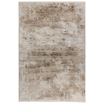 DELADECO - TAPIS ABSTRAIT DESIGN POILS RAS SOLNA TAUPE 80X150 - TAUPE