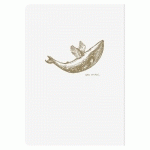 FLYING SPIRIT PIQÛRE TEXTILE A5 96 PAGES LIGNÉ MOTIFS ASSORTIS PAPIER IVOIRE 90G - BLANC - LOT DE 5