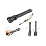 TRADE SHOP TRAESIO - LAMPE LED RECHARGEABLE CREE P50 TORCHE 2000 LUMENS 80000 W ZOOM DOUBLE BATTERIE