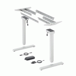 PIEDS DE BUREAU RÉGLABLES AVEC MANIVELLE - STEELFORCE PRO 310 HC SLIM - BLANC HETTICH