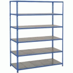 RAYONNAGE RAPID 2 6 TABLETTES METAL 1980X1220X305 BLEU