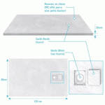 RECEVEUR DE DOUCHE 120X80CM EFFET PIERRE - ARDOISE BLANC MAT - STONE 2 AURLANE