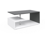 VICCO - TABLE BASSE GUILLEMO ANTHRACITE/BLANC