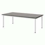 TABLE MALIBU 160X80 T2 4P STR ANTIB BÉT F186/NOIR BLC 9016