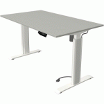 BUREAU RÉGLABLE MOVE 1 ADVANCE BLANC/GRIS CLAIR - 140X80 CM - KERKMANN