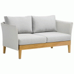 CANAPÉ 2 PLACES WELCOME - GRIS/WOOD LIGHT - PROLOISIRS