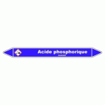 LOT DE 5 - MARQUEUR TUYAUTERIE - ACIDE PHOSPHORIQUE - VINYLE LAMINÉ 450 X 52 MM