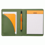RHODIARAMA LIVRET PORTE-BLOC N°13 POUR BLOC OU CARNET FORMAT A6 - SAUGE