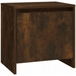 TABLE DE CHEVET CHÊNE FUMÉ 45X34X44,5 CM BOIS D'INGÉNIERIE