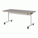 TABLE MALIBU RAB. 160X80 T5 DL ST ALAISÉ BÉTON F186/BLC 9016