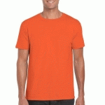 TEE-SHIRT MANCHES COURTES COL ROND ORANGE T.S