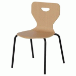 CHAISE MALIBU 4P - T3 - COQUE HÊTRE / ACIER NOIR 9005 - MANUTAN EXPERT