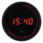 HORLOGE MURALE LED 30 CM ALBA NOIR