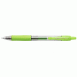 LOT DE 12 - ROLLER PILOT G2 7 FUN ECRITURE MOYENNE 0.4MM ENCRE GEL RETRACTABLE CORPS TRANSLUCIDE GRIP CAOUTCHOUC CITRON VERT