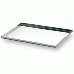 PLAQUE INOX BORDS DROITS 60 X 40 CM