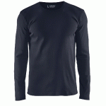 T-SHIRT MANCHES LONGUES MARINE FONCÉ TAILLE L - MANUTAN COLLECTIVITÉS