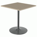 TABLE EKO 70X70 PLAT STRAT CHÊNE B. PIÈTEMENT TRANSPARENT - MOBIDECOR