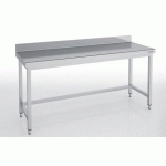 TABLE INOX ADOSSÉE SÉRIE 700 MMSD70-140 LONGUEUR 140 CM