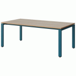 TABLE MALIBU 160X80 T3 SOUDÉ STRA ALAISÉ ACACIA/BLEU 5025