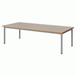 TABLE MALIBU 180X80 T1 4P STRA ALAISÉ ACACIA/GRIS 9006