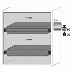 ARMOIRE SÉCURITÉ S-CLASSIC-90 S90.129.120.WDAS JAUNE - MANUTAN COLLECTIVITÉS