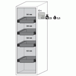 ARMOIRE SÉCURITÉ S-PHOENIX-90 S90.196.060.075.FDAS GRIS - ASECOS